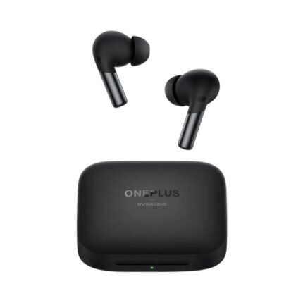OnePlus Buds Pro black true wireless earbuds with open charging case