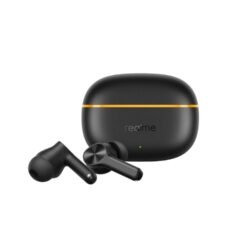 Realme Buds T110 earbuds and charging case.